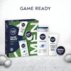 NIVEA MEN Game Ready Gift Set (3 Products), Men's Skincare Gift Set with Shower Gel, Face Wash, and Moisturising Creme