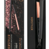 Herstyler Tourmaline Black 1” Hair Straightener – Dual Voltage Flat Iron with Rose Gold Plates