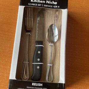 Kitchen Niche 'Relish' 12-Piece Premium Stainless Steel Flatware & Steak Knife Set (Service for 4)