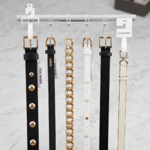 Steve Madden Women's Embellished Gold Studded Belt – Black