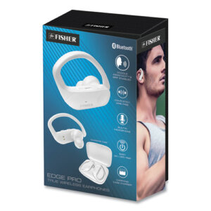 Fisher Edge Pro True Wireless Sport Earphones with Charging Case – White