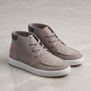 The "Urban Strider" Men's Suede-Finish Moc-Toe Sneaker Boot – Taupe