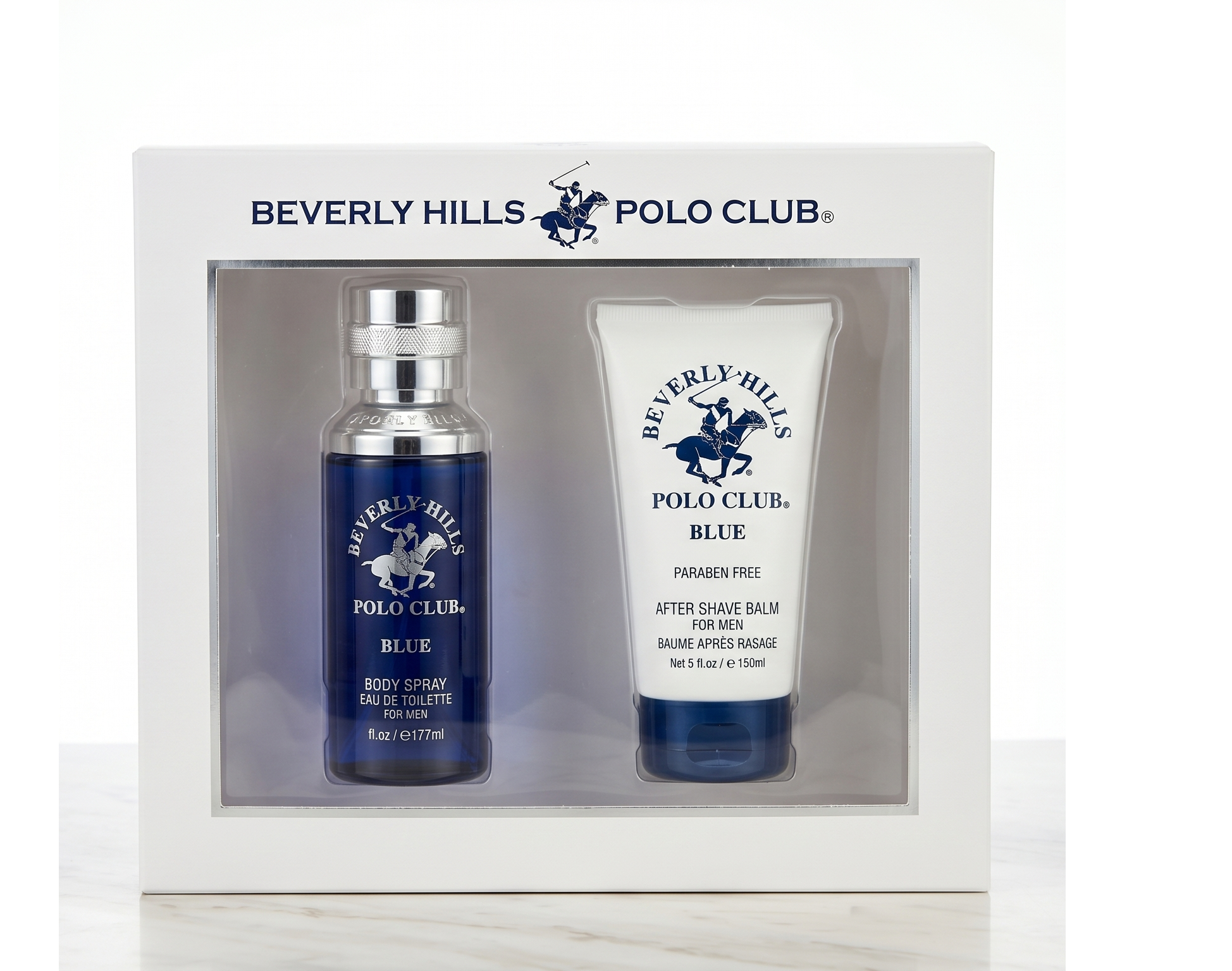 Beverly Hills Polo Club Blue Men's 2-Piece Fragrance & Grooming Gift Set