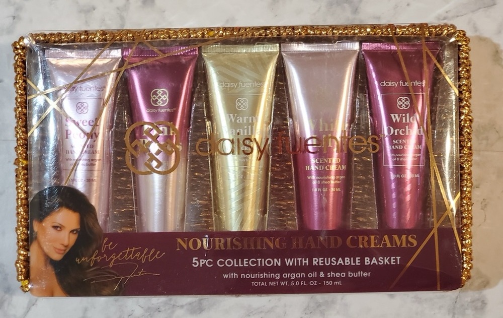 Daisy Fuentes Nourishing Hand Cream 5pc Collection With Reusable Basket
