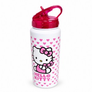 Hello Kitty Pink Heart Water Bottle